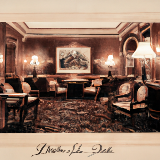 An illustration of the vintage photos and original furnishings in the Driskill Hotel