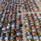 Aerial view of crowded housing in Texas indicating population growth
